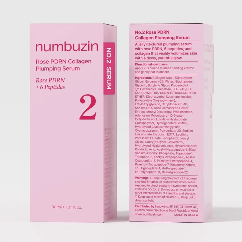 سرم رز کلاژن شماره 2 نامبوزین Numbuzin No.2 Rose Pdrn Collagen حجم 30 میل