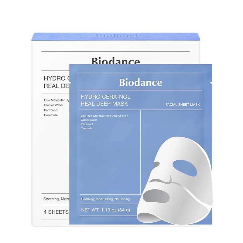 ماسک ورقه ای آبرسان و مرطوب کننده بایودنس Biodance بسته 4 عددی