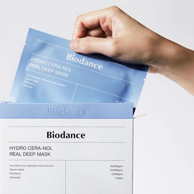 ماسک ورقه ای آبرسان و مرطوب کننده بایودنس Biodance بسته 4 عددی