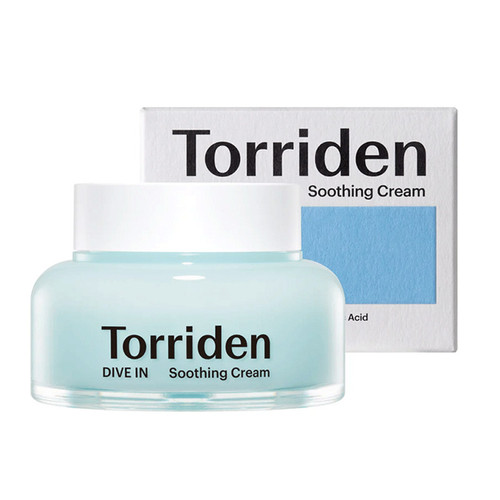 کرم مرطوب کننده و تسکین دهنده هیالو اسید توریدن Torriden DIVE-IN Soothing Cream مناسب انواع پوست باحجم 100میلی لیتر
