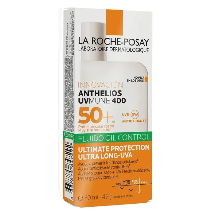 ضدآفتاب بی‌رنگ لاروش پوزای +SPF50 مناسب برای پوست چرب حجم 50 میلی‌لیتر
