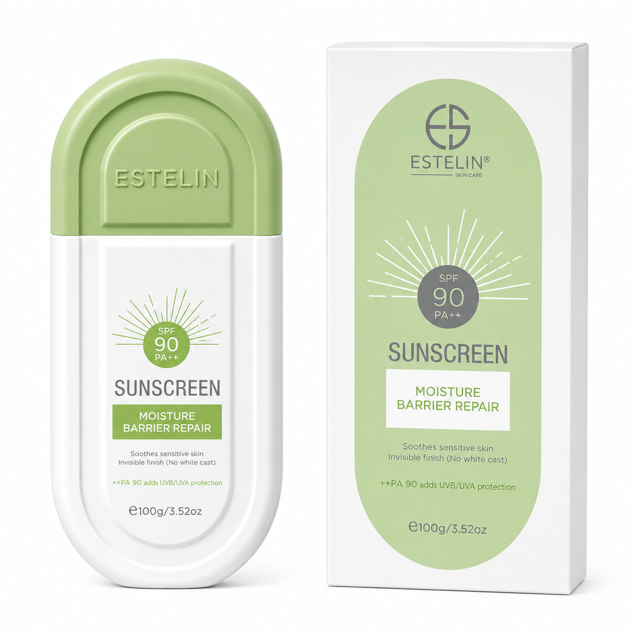 کرم ضد آفتاب بی رنگ صورت استیلن SPF 90 مدل MOISTUER  مناسب برای انواع پوست؛ مختلط؛ حساس حجم 100 میلی لیتر
