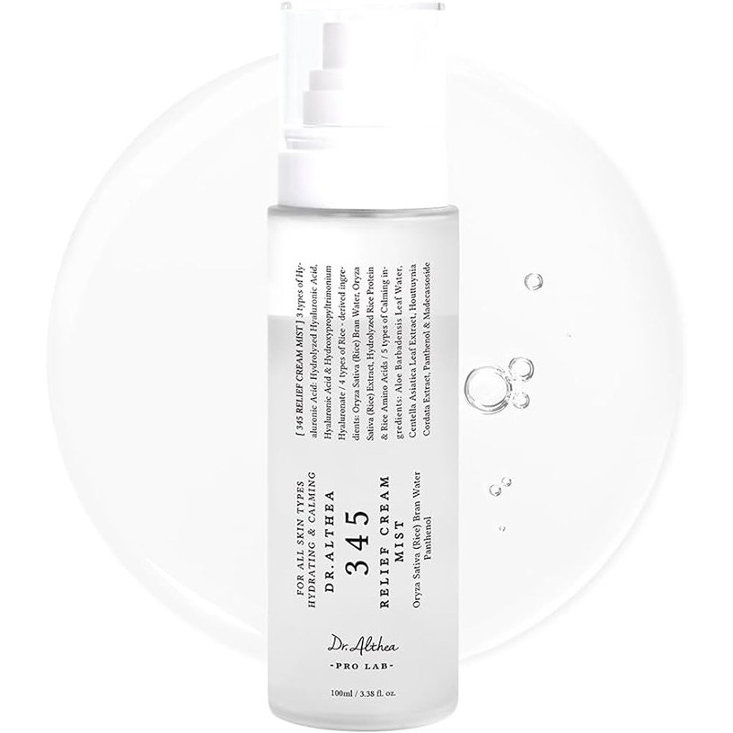 اسپری کرم آبرسان و تسکین‌دهنده دکتر آلتیا Dr. Althea 345 Relief Cream Mist حجم 100 میلی‌لیتر