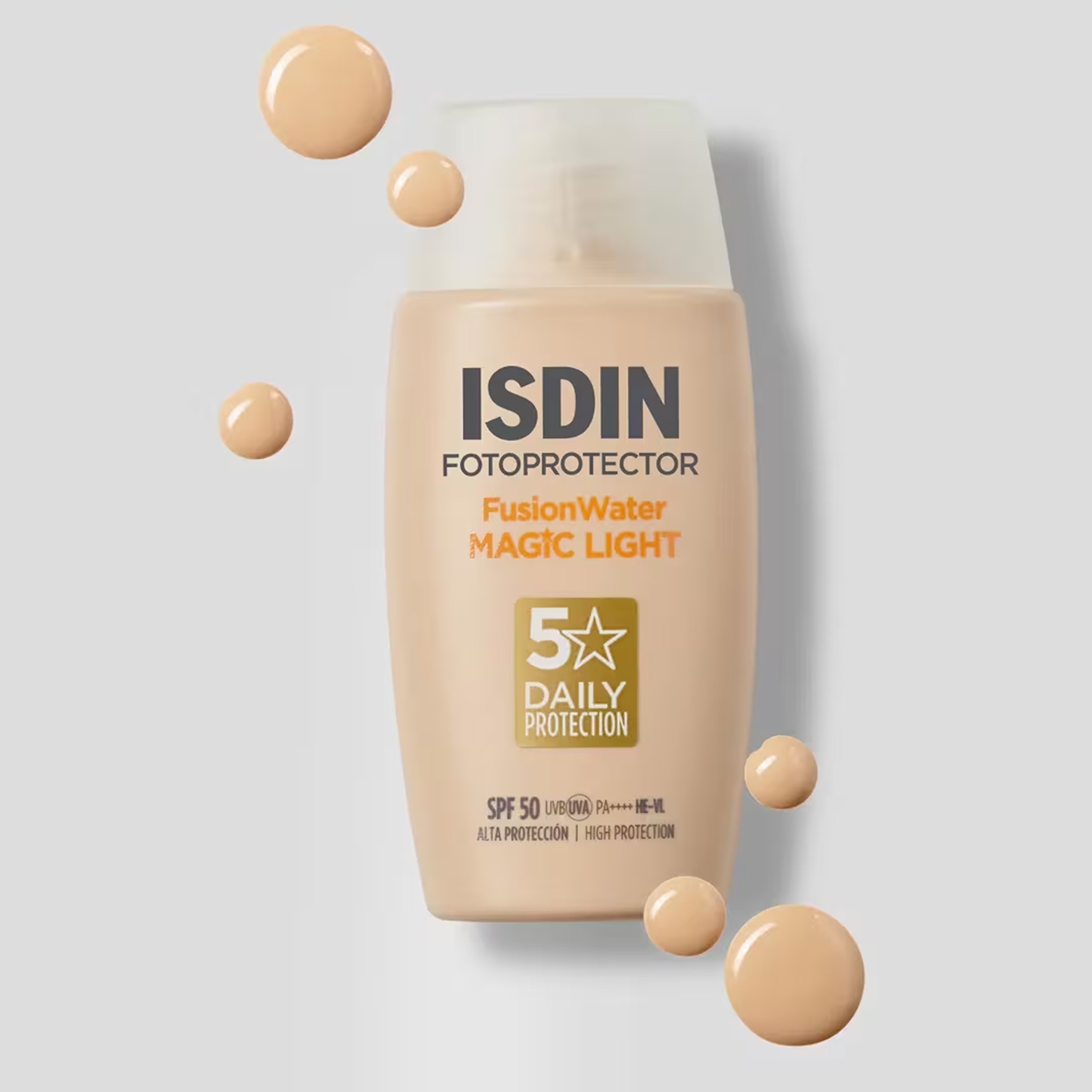 کرم ضد آفتاب رنگی ایزدین فیوژن واتر مجیک (رنگ لایت) fusion water Color MAGIC LIGHT ISDIN اصلی با ضمانت 8 ماهه - الن گلرو